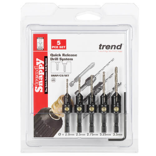 Photo of Trend Snappy 5 Piece Drill Countersink Set For Wood Screws