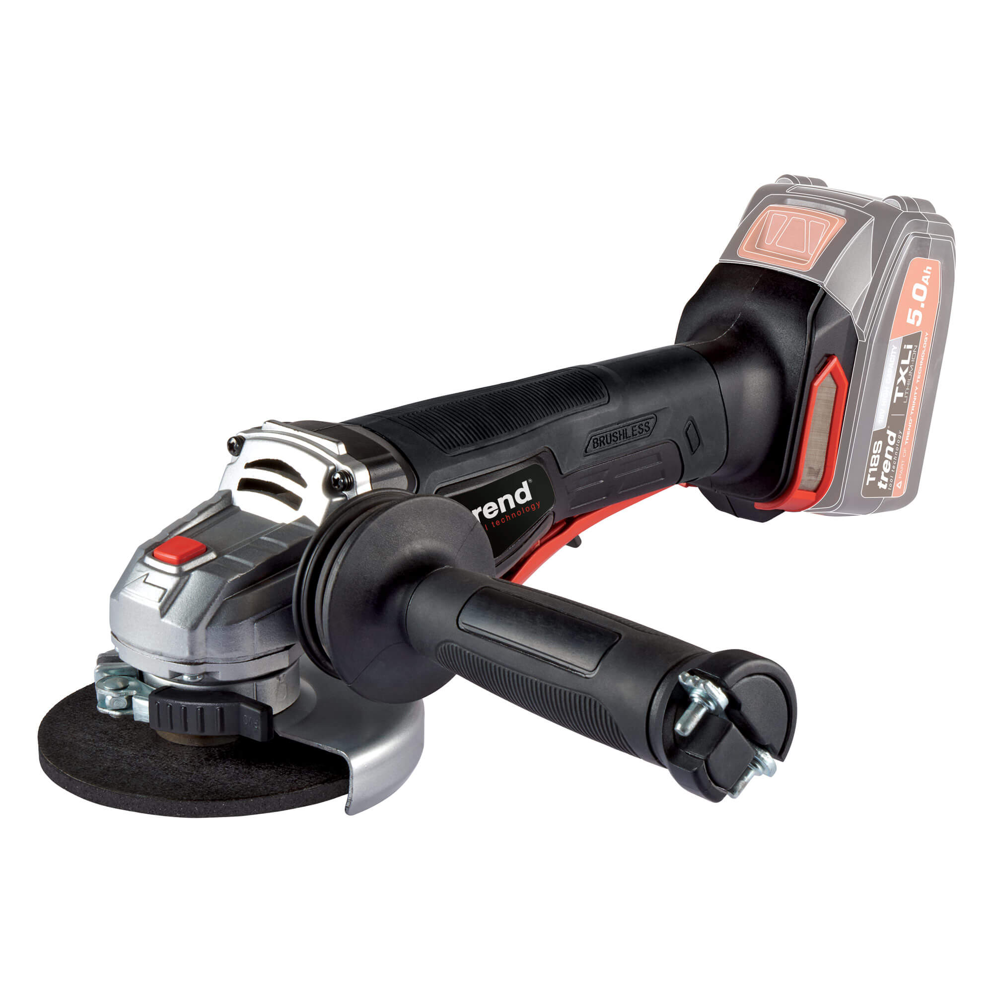 Photo of Trend T18s/ag115 18v Cordless Brushless Angle Grinder 115mm No Batteries No Charger No Case