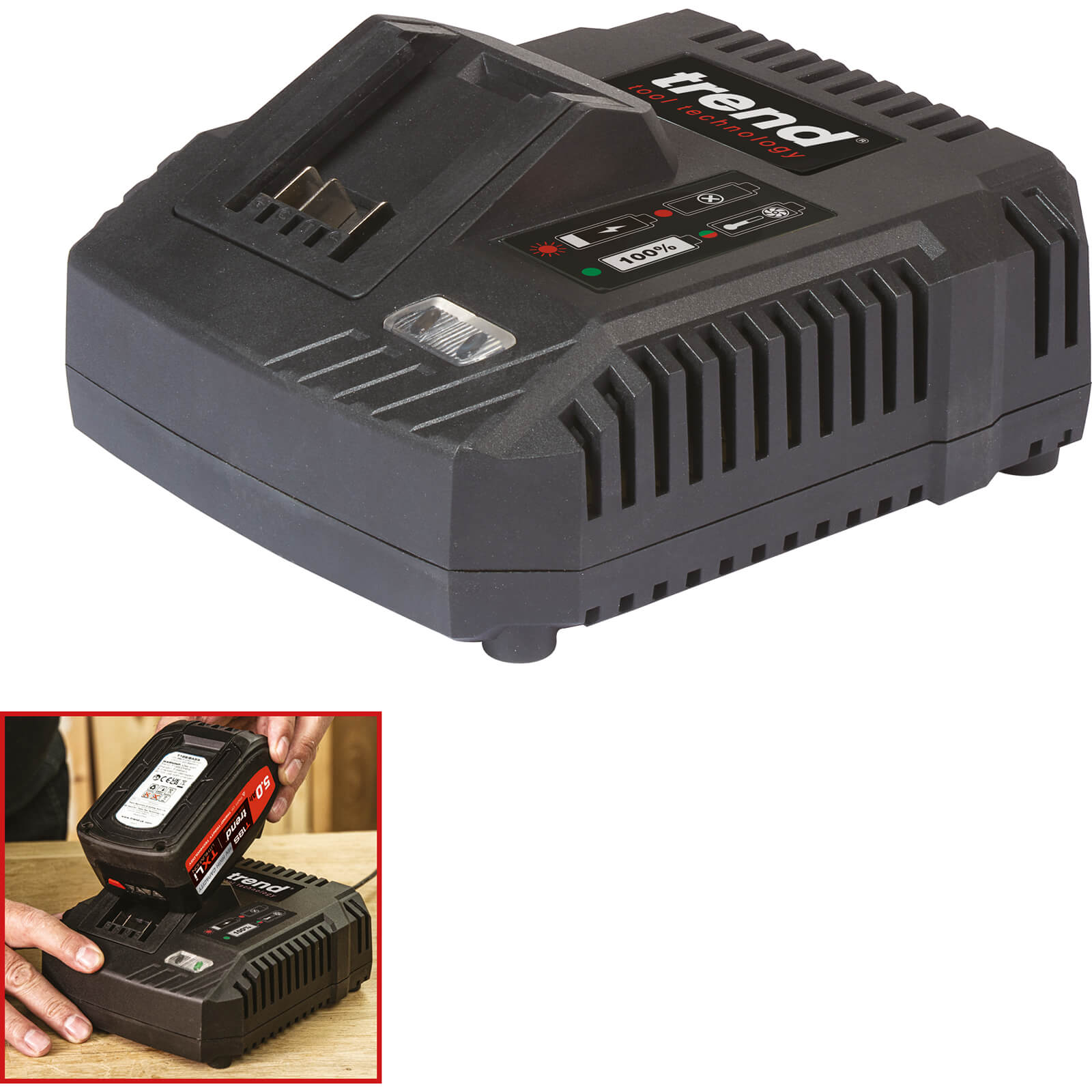Photo of Trend Genuine T18s/ch6a 18v Fast Cordless Txli Li-ion Battery Charger 240v