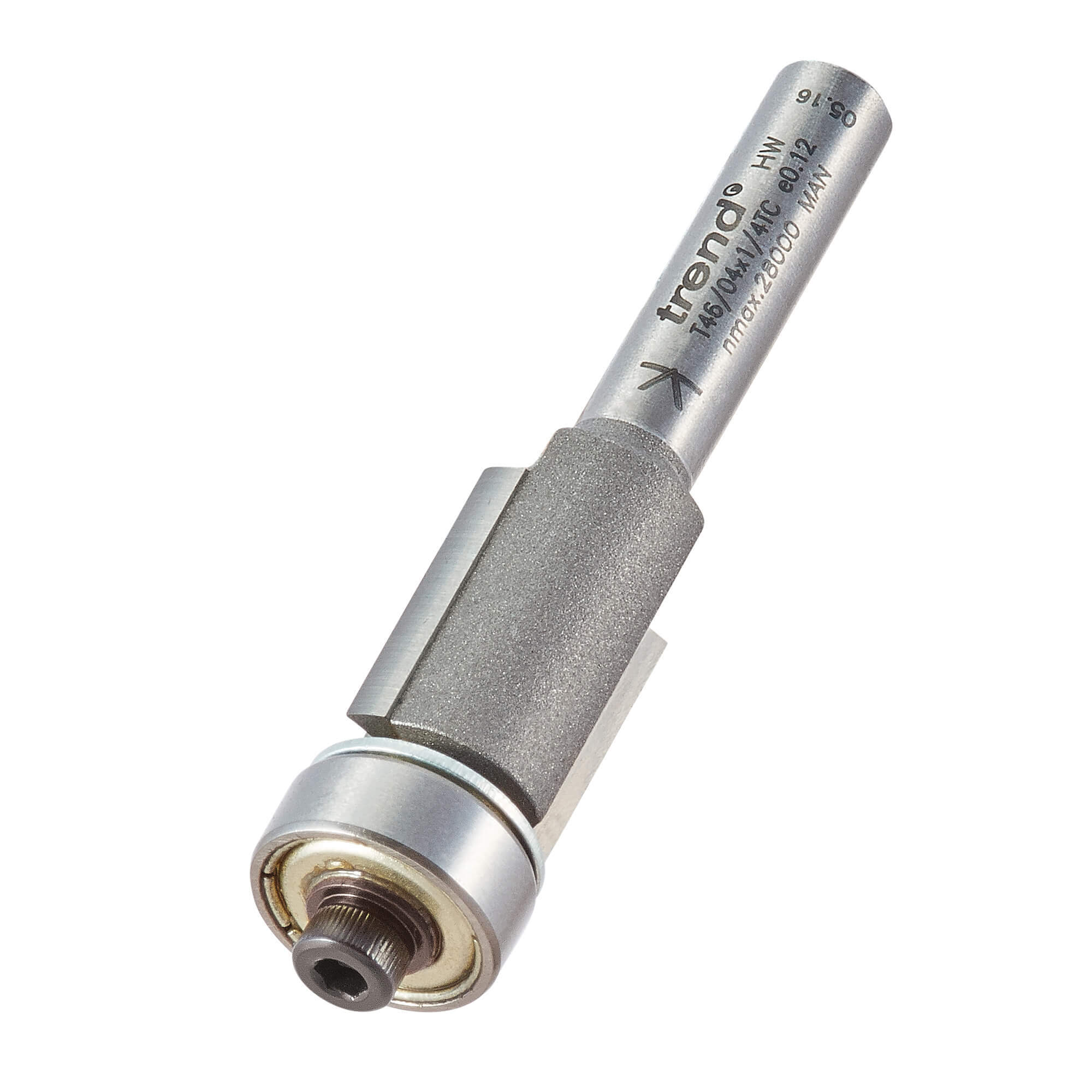 Photo of Trend Bearing Guided Trimmer Router Cutter 12.7mm 16mm 1/4